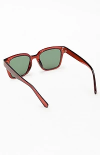 Pacsun Brown Square Frame Sunglasses