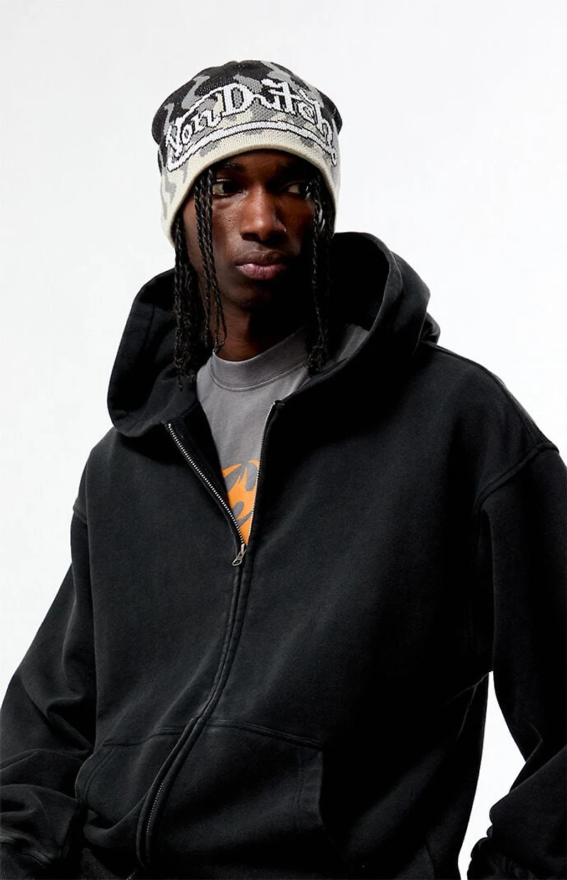 Von Dutch Flame Skull Beanie