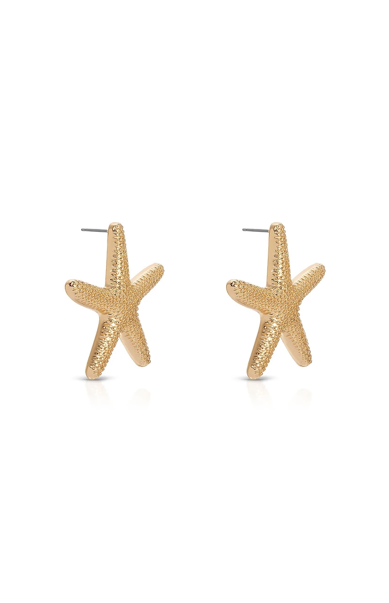 Ettika Statement Starfish Stud Earrings