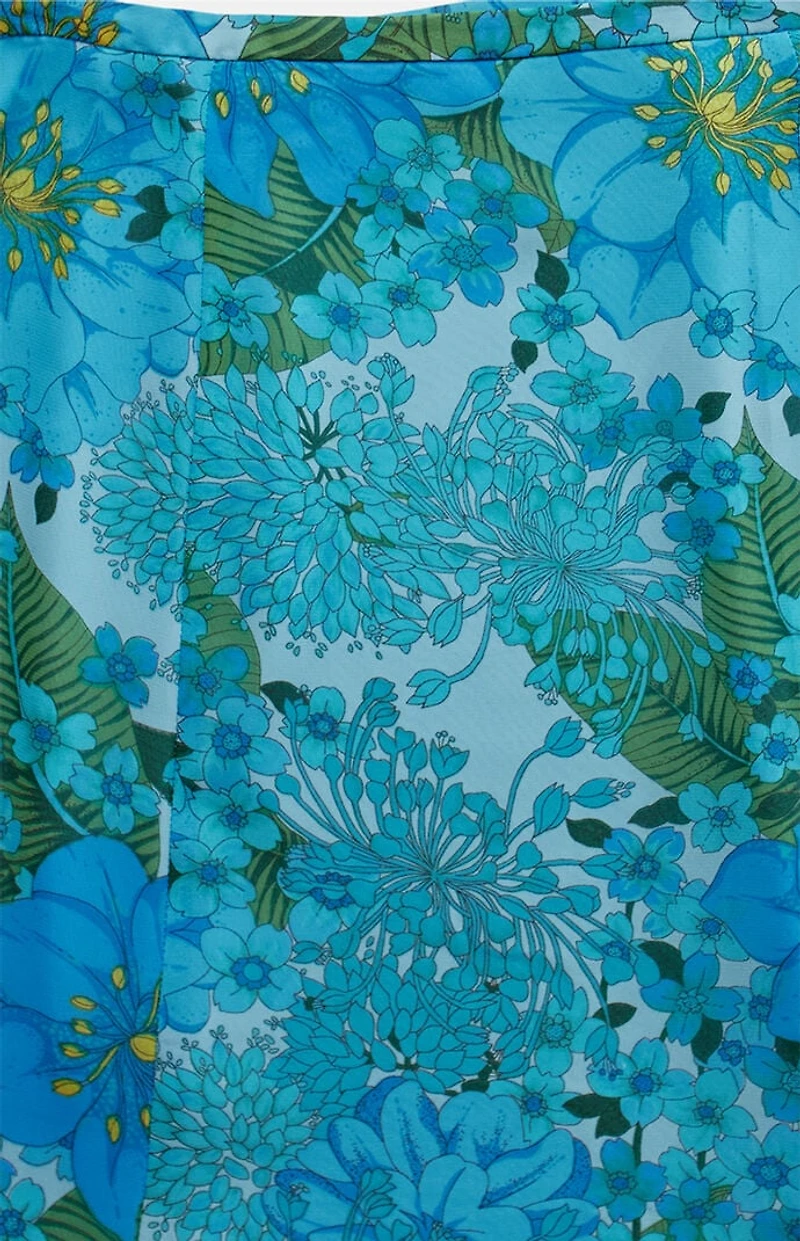 PS VINTAGE Blue 2000s Y2K Midi Skirt