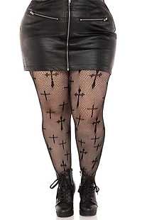 Leg Avenue Worship Me Net Tights