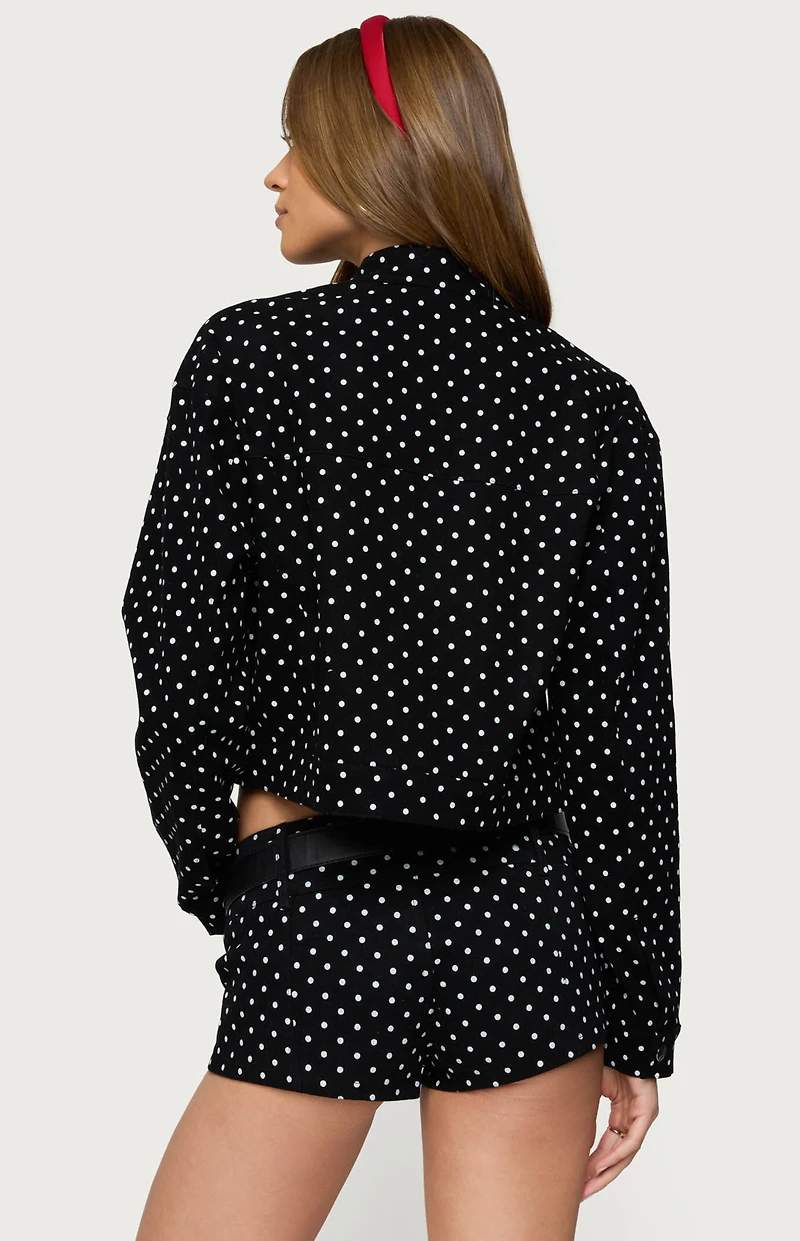 Edikted Tabitha Polka Dot Jacket