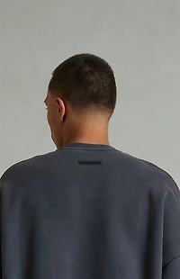 Fear of God ESSENTIALS Iron Gray Crew Neck Cropped Relaxed Sweatshirt