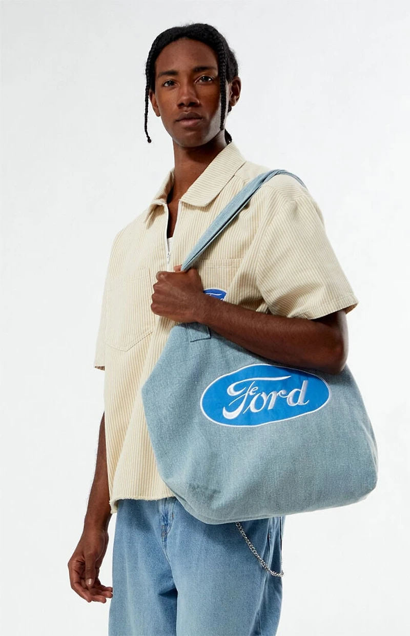 FORD Logo Denim Tote Bag