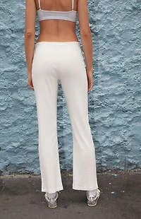 John Galt White Keira Pointelle Pajama Pants