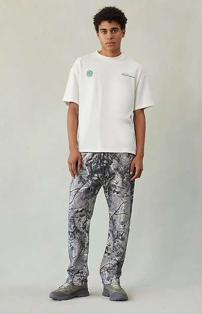 Pacsun Gray Camo Straight Leg Sweatpants