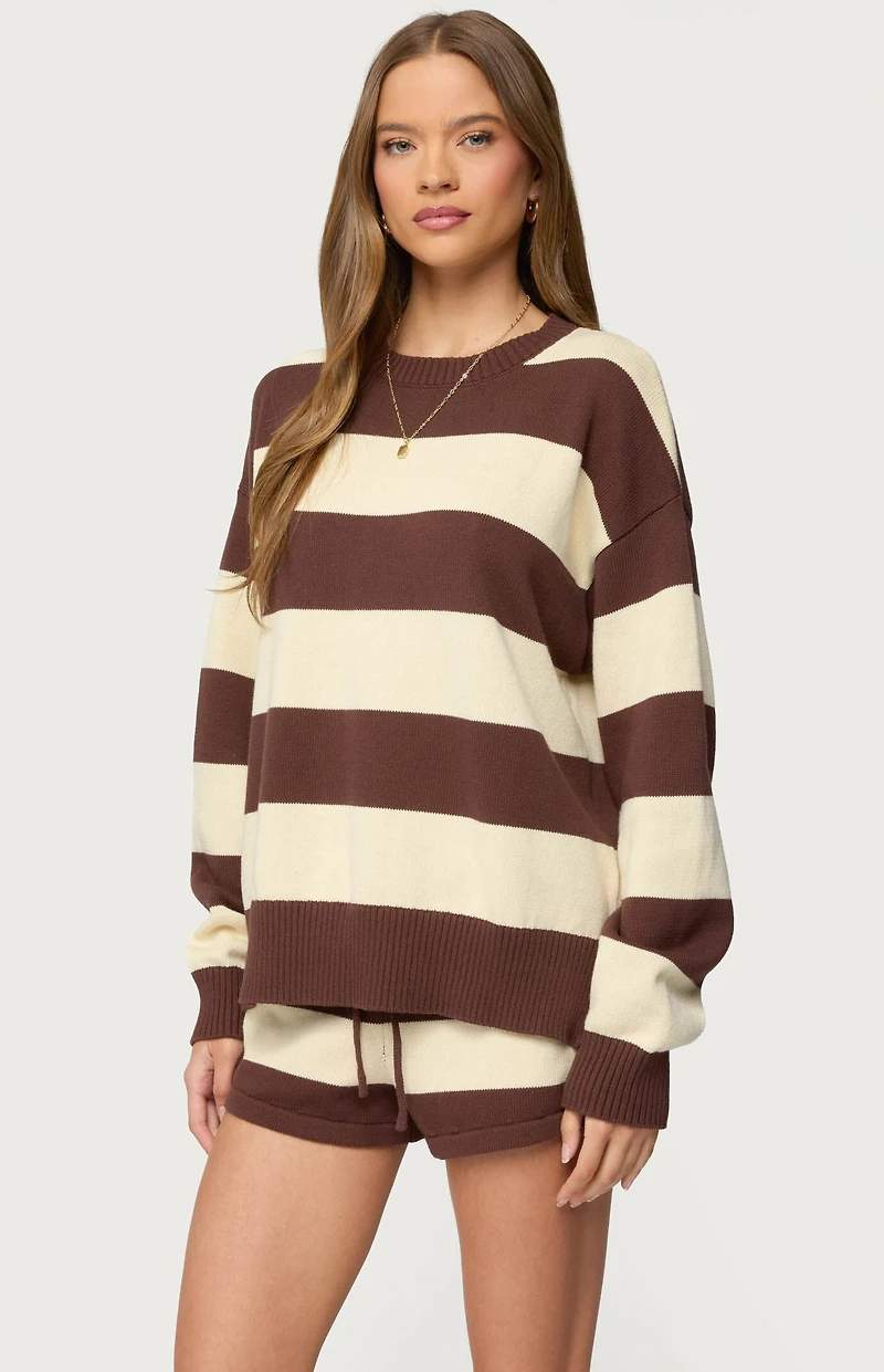 Edikted Riley Oversized Striped Sweater