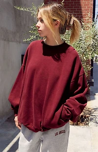 John Galt Burgundy Crew Neck Sweatshirt