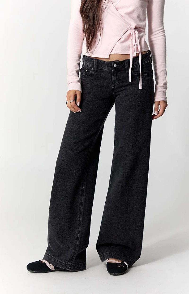 Pacsun Kaia Ultimate Low Rise Baggy Jeans Black
