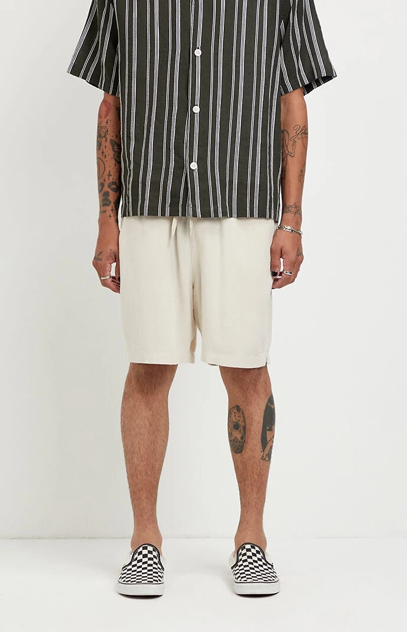 Pacsun Cream Linen Shorts