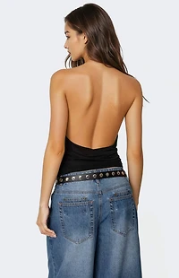 Edikted Rhia Cowl Neck Halter Top