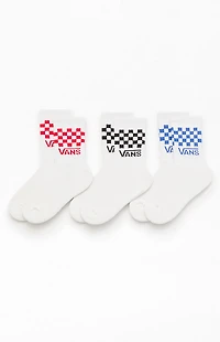 Vans 3 Pack Classic Checkered Crew Socks