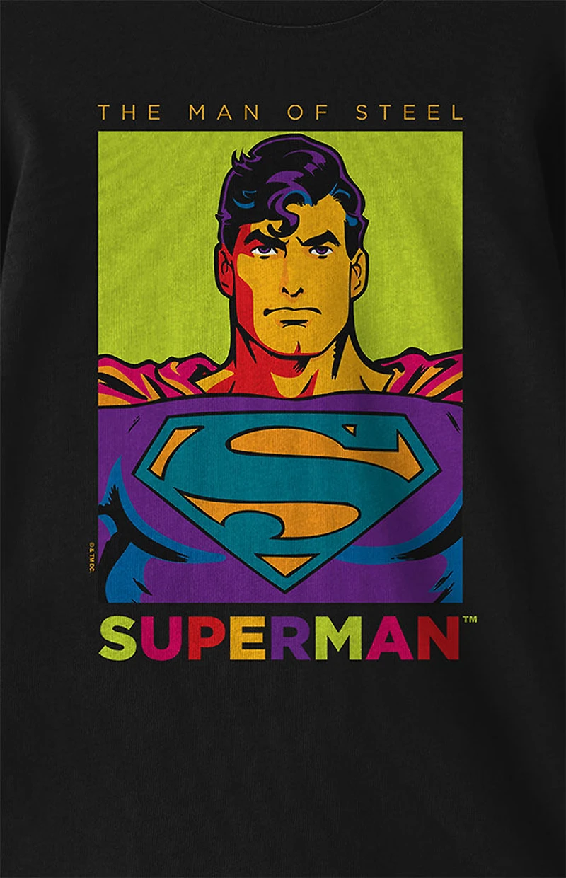 Kids Superman Pop Color Art Long Sleeve T-Shirt