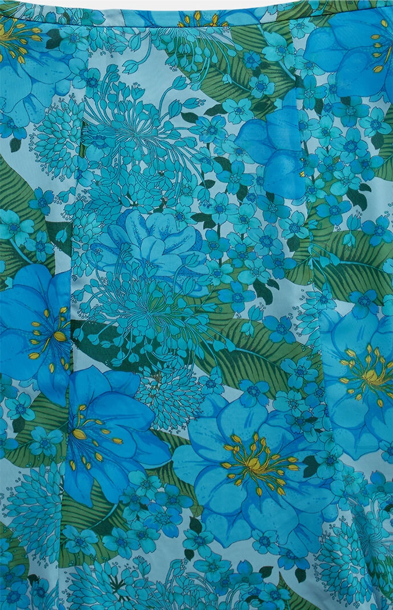 PS VINTAGE Blue 2000s Y2K Midi Skirt