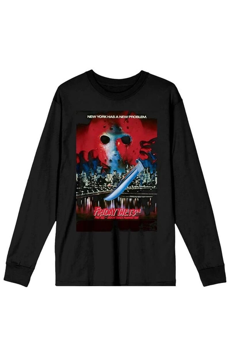Friday the 13th Jason Voorhees New York City Long Sleeve T-Shirt