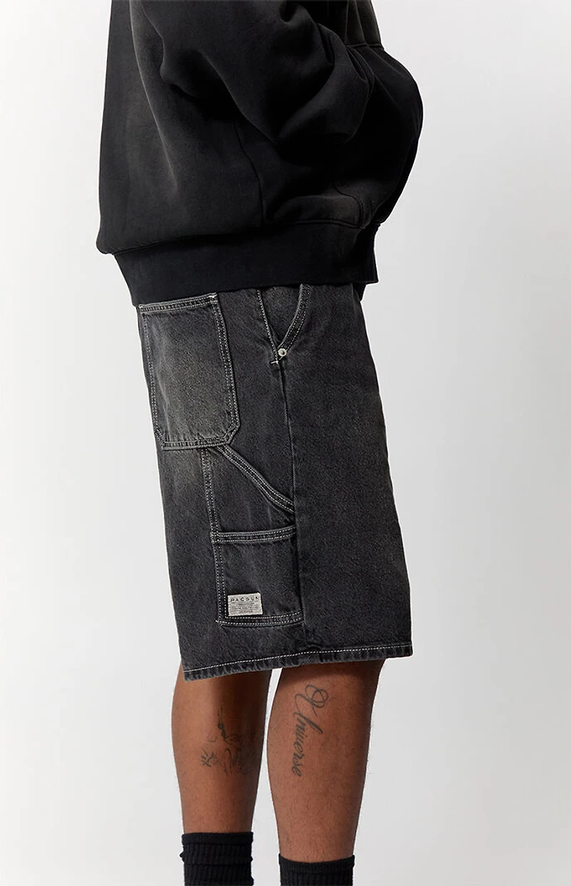 Pacsun Parker Baggy Jean Shorts Carpenter Black
