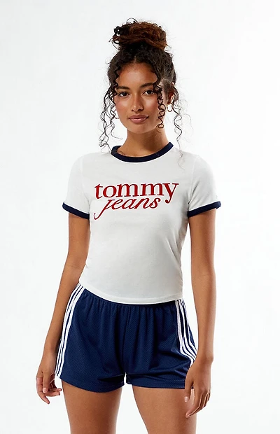 Tommy Jeans Script Slim Ringer T-Shirt