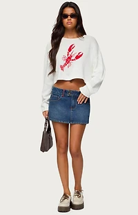 Edikted Lobster Babe Oversized Knit Top
