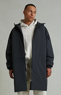 Fear of God ESSENTIALS Vintage Black Hooded Parka Jacket