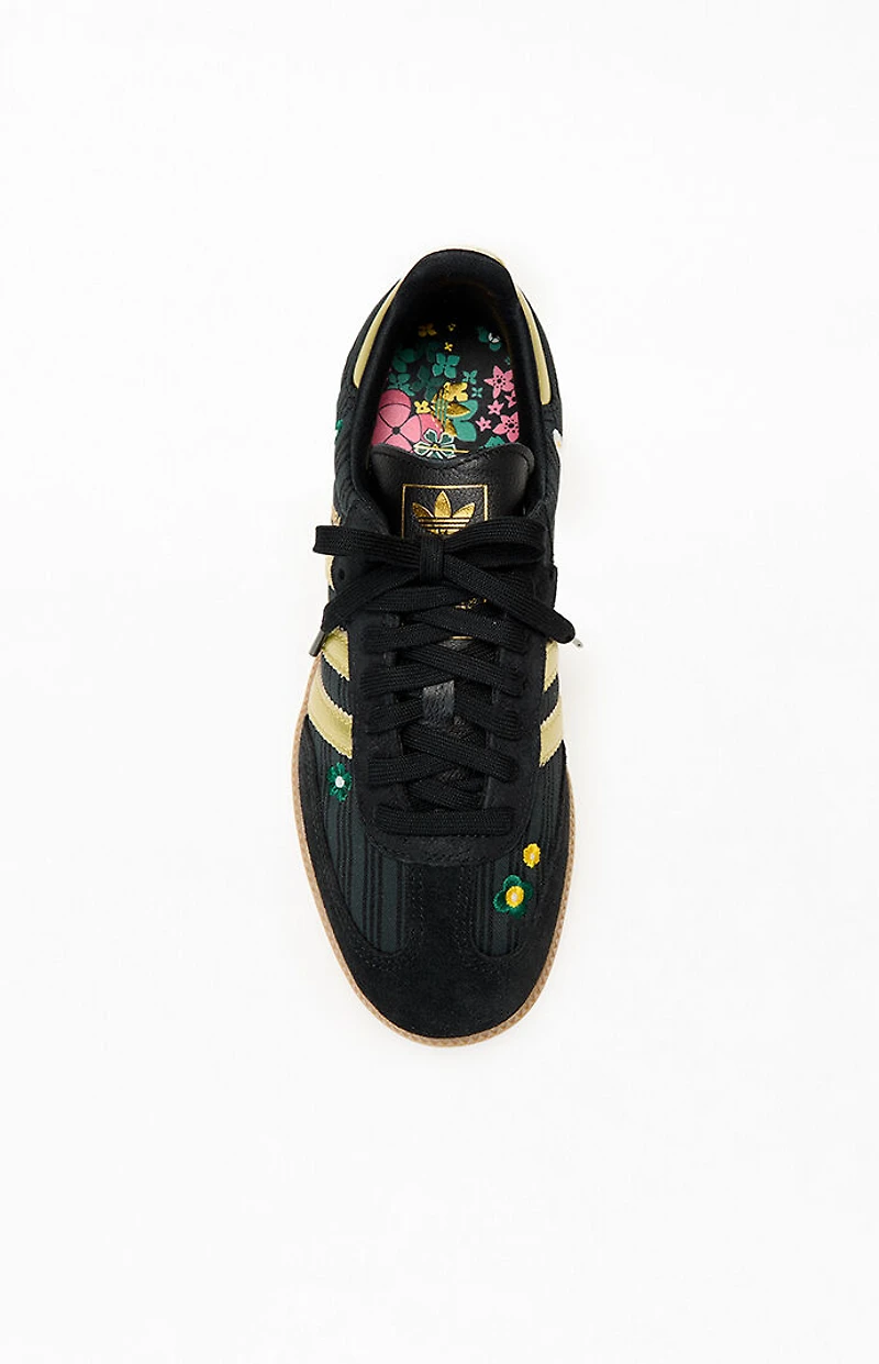 adidas Women's Black & Gold Floral Samba OG Sneakers