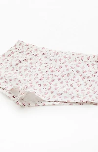 John Galt White Floral Bow Boxer Shorts