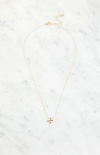 LA Hearts X Initial 14K Gold Plated Necklace
