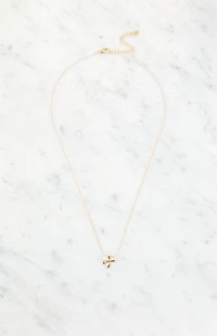 LA Hearts X Initial 14K Gold Plated Necklace