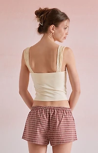 Beverly and Beck Plaid Micro Boxer Shorts