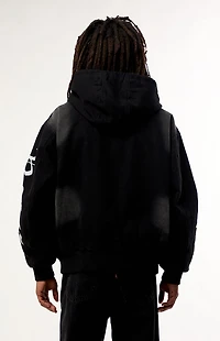 Civil Outliers Distressed Zip Up Hoodie