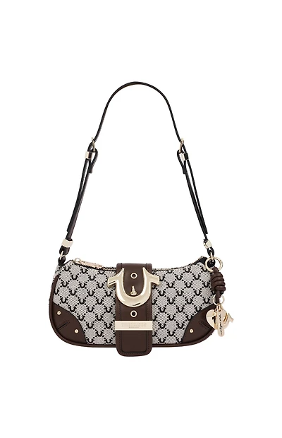 True Religion Signature Horseshoe Zip Top Bag