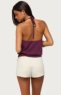 Edikted Bondi Cinched Waist Halter Top