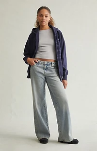 Pacsun Casey Low Rise Baggy Jeans Medium Indigo Tint