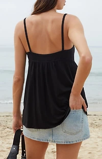 John Galt Black Tunic Top