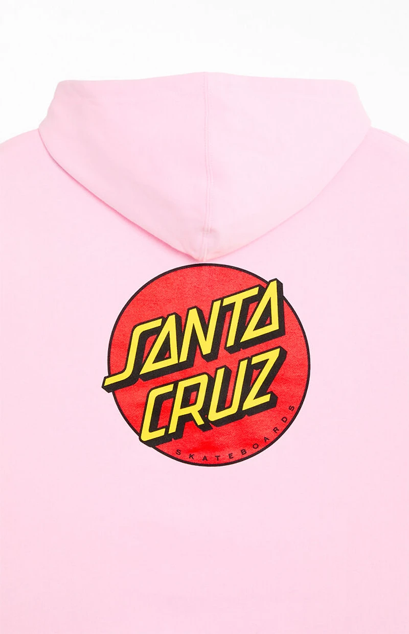 Santa Cruz Pink Classic Dot Zip Up Hoodie