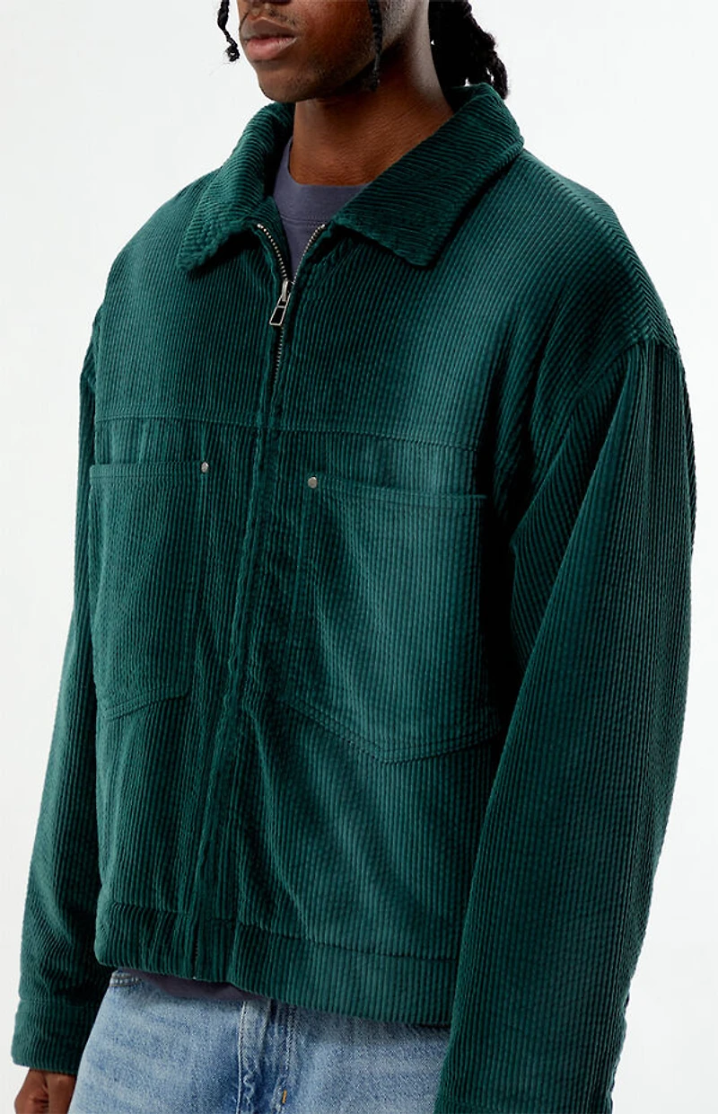 Pacsun Green Corduroy Billie Gas Jacket