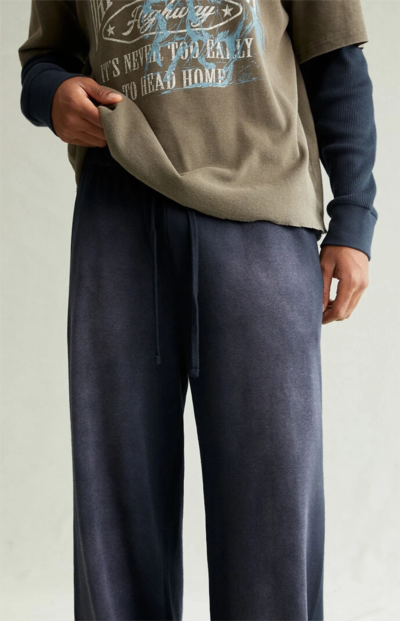 Pacsun Black Washed Fleece Extreme Baggy Sweatpants