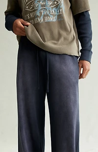 Pacsun Black Washed Fleece Extreme Baggy Sweatpants