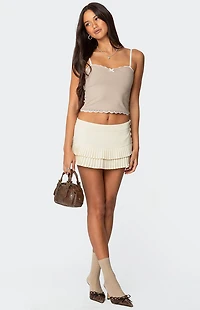Edikted Alara Lace Trim Tank Top