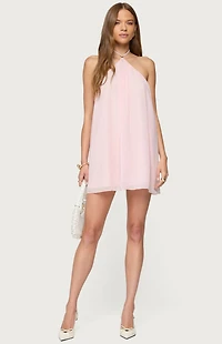 Edikted Emeline Backless Halter Mini Dress