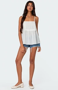 Edikted Eyelet Trim Paneled Top