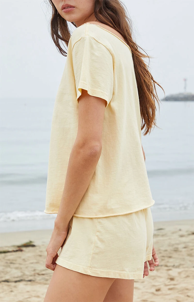 John Galt Yellow Robyn 28 Off-The-Shoulder Top