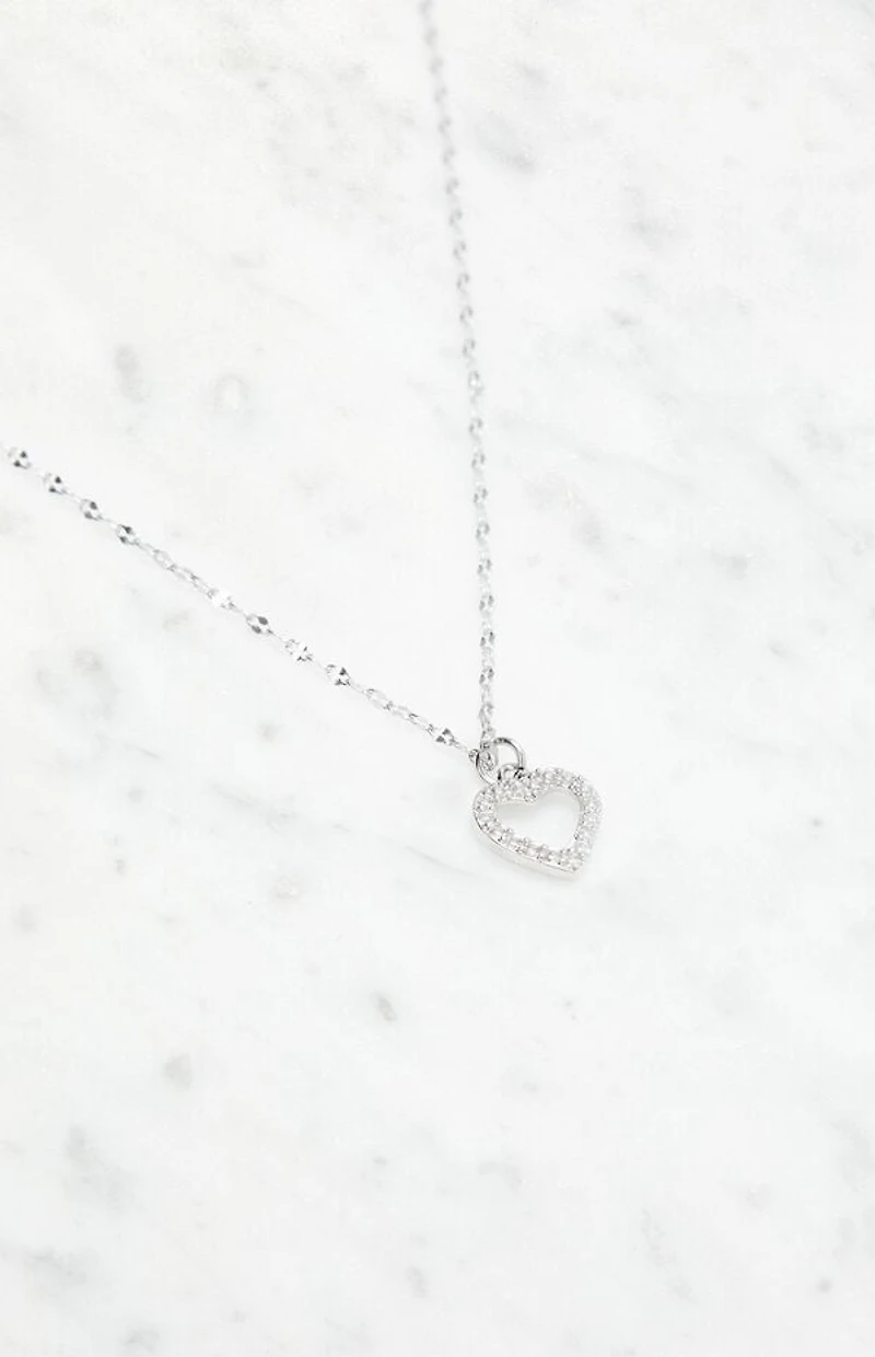 John Galt Rhinestone Heart Necklace