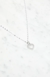 John Galt Rhinestone Heart Necklace