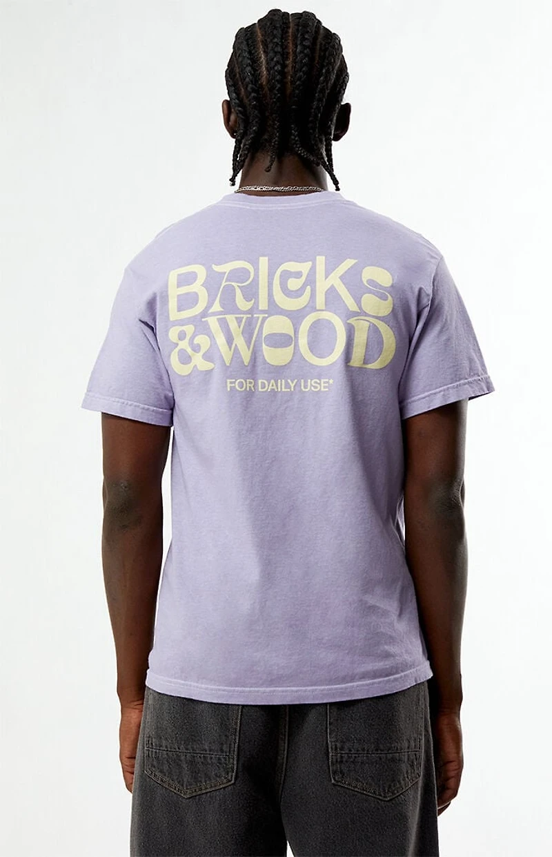 Bricks & Wood Purple Classic For Daily Use Core Logo T-Shirt