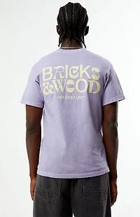 Bricks & Wood Purple Classic For Daily Use Core Logo T-Shirt