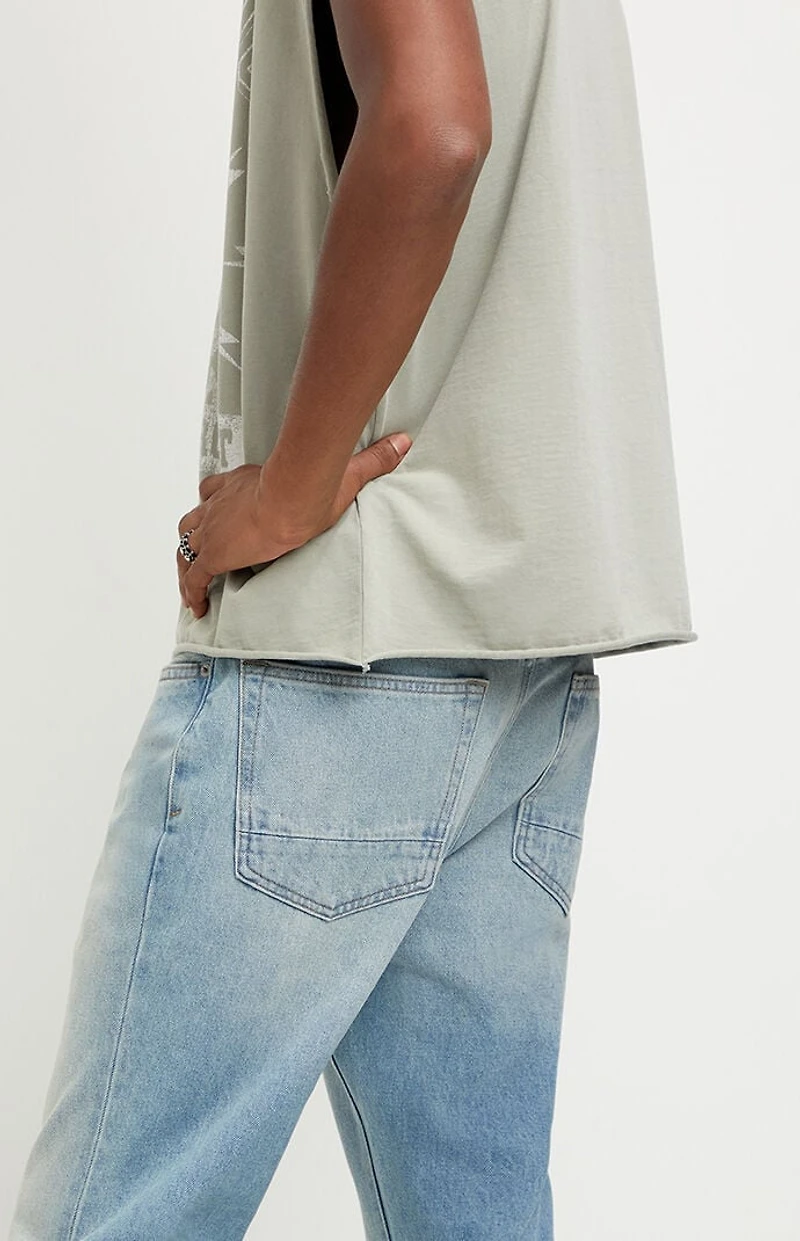 Pacsun Jordan Baggy Bootcut Jeans Medium Blue