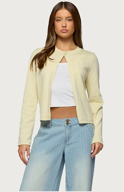 Edikted Jenie Split Front Knit Cardigan