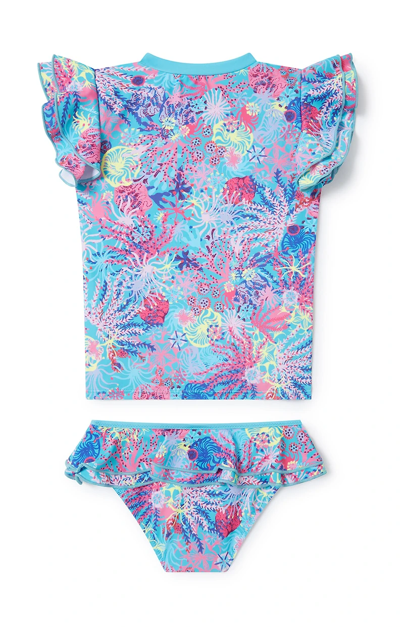 Boardies Kids Coral Rash Guard Set