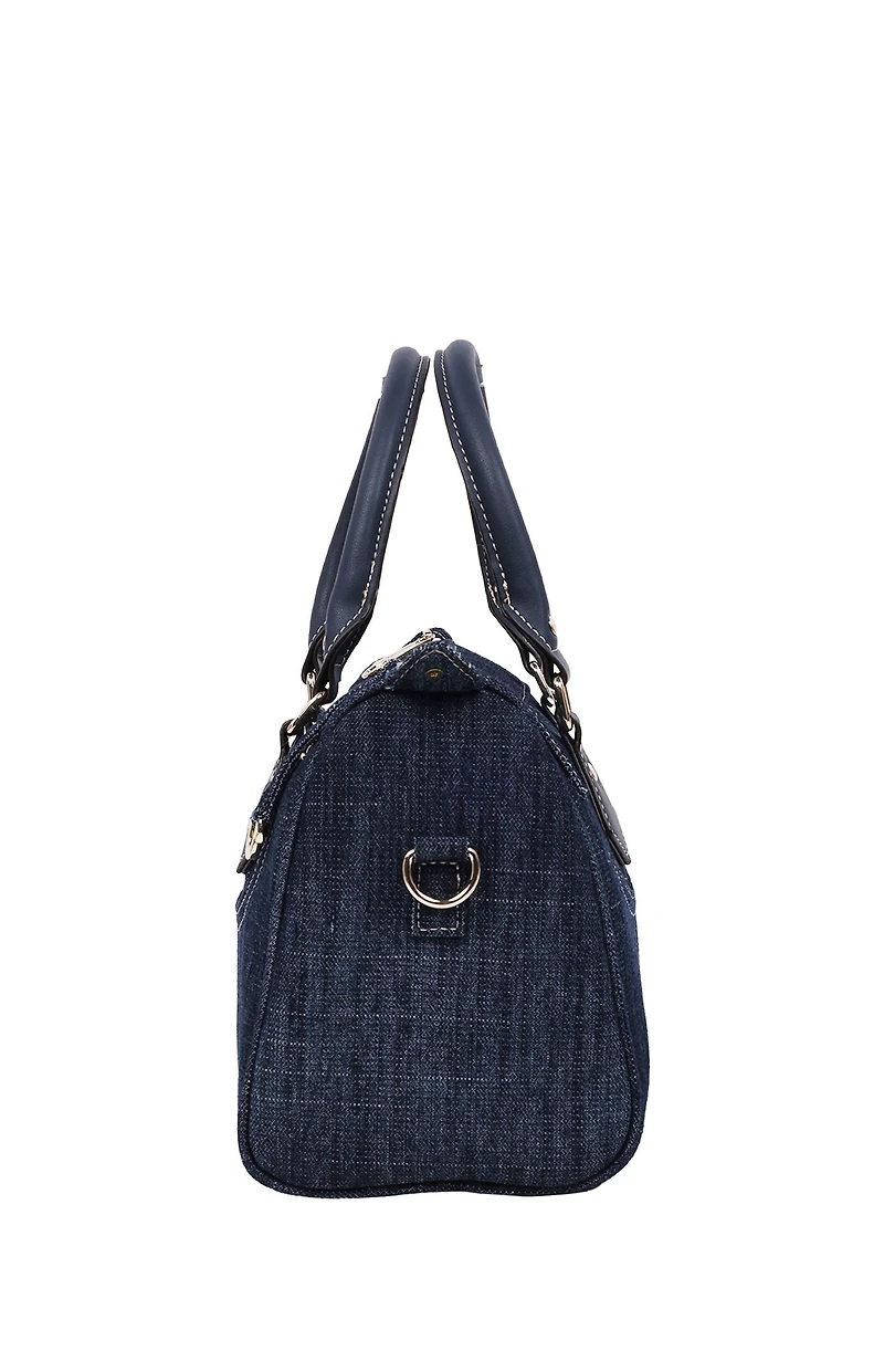 True Religion Dark Denim Heritage Satchel Bag