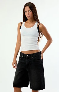 Levi's Black Middy Jorts